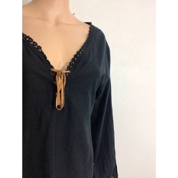 Bag Lady Mudpie Dress Tunic Crochet Trim Womens Large - Picture 3 of 9